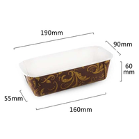 50 pièces jetables sulfurisé papier moules à pain ensemble rectangulaire résistant aux hautes températures pain plateaux de cuisson épais gâteau tasse doublure