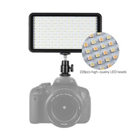 Andoer Lampe panneau ultra-mince 3200K/6000K à intensité variable 228pcs perles Studio vidéo photographie lumière LED pour appareil photo reflex numérique Canon Nikon