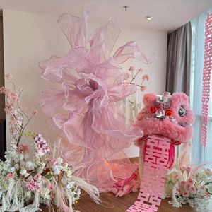 Flores Decorativas de Alta Gama Hechas a Mano para Bodas, Flores Artificiales de Amapola de Espuma, Tela, Seda, Organza y Papel, Flores Gigantes con Soporte - Product Image 3