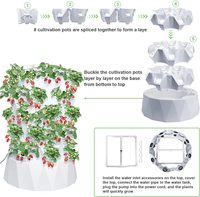 Système de culture de la tour aéroponique verticale hydroponique d'intérieur du jardin de culture hors-sol pour la culture de plantes et de légumes, au prix de gros
