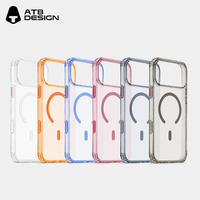 Coque de téléphone magnétique transparente colorée ATB en gros pour iPhone 17 18 Pro, coque PC TPU personnalisable avec logo