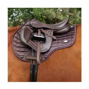 Selle d'obstacle anglaise en cuir synthétique de qualité supérieure, design léger avec boucles en acier inoxydable, idéale pour la course et l'équitation - Product Image 3