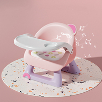 Großhandel tragbare Kinder Kinder stuhl mit Tisch Booster Kinder stuhl mit Sound Kindergarten Stuhl mit abnehmbarem Tablett