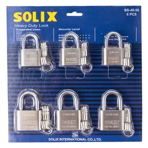 Cadenas de sécurité de 40mm/50mm avec serrure à combinaison de clé principale, cadenas personnalisé en acier