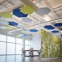 Panneau acoustique hexagonal en feutre, tuile insonorisante, décoration silencieuse pour bureau et salle de réunion
