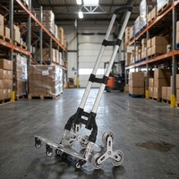 Chariot à main pliable en aluminium Uni-Silent, silencieux, pour monter les escaliers, chariot de courses FHT75-6S
