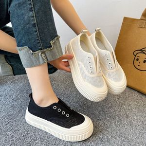 2025 été nouveau Style Net célébrité respirant maille baskets décontractées pour femmes sans lacets semelle épaisse paresseux Fitness chaussures de marche - Product Image 4