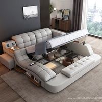 2023 plus récent luxe usb charge moderne reine lit intelligent ajuster intelligent multifonctionnel chambre ensembles cadre de lit pleine taille king size