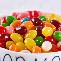 Chinese Bulk Wholesale Mixed Multi Fruit Flavored Sour Sweet Rainbow Beans Sugar Soft Chewy Candy