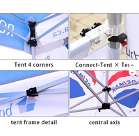 Gazebo pliable de luxe personnalisé avec logo, résistant au feu, en tissu Oxford robuste, pour l'intérieur/l'extérieur, toutes saisons, pour les expositions