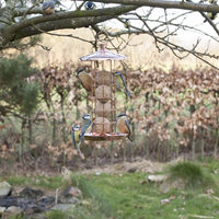 Esschert Distributeur de graines de cuivre en métal Mangeoire pour oiseaux, mangeoire pour oiseaux à noix, mangeoire pour oiseaux à boules de suif