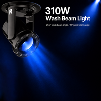 Projecteur LED mobile 150W RGBW Wash Beam IP20 DMX512 avec effets stroboscopiques et arc-en-ciel réglables pour éclairage de scène, DJ, discothèque et événements