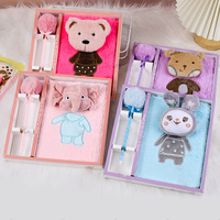 Carnets de notes créatifs A5 en peluche avec changement de couleur Love Star Cartoon Doll pour étudiants