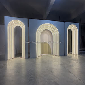 ZKAI Set di Lusso per <span class=keywords><strong>Allestimento</strong></span> Gigante <span class=keywords><strong>Arco</strong></span> Curvo 3D in PVC per Fondale Matrimoniale - Product Image 2