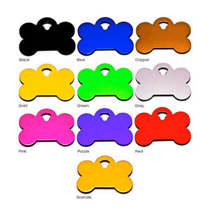 Piringan aluminium berwarna Anodized produk logam lembaran kerajinan logam <span class=keywords><strong>tag</strong></span> bentuk tulang kosong baja tahan karat - Product Image 3