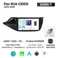 MEKEDE DUDU7 12G + 512G Android Car Multimedia Player Auto Car-play GPS Navigation Car Audio Radio para KIA CEED 2012-2016