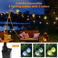 TSINYE G40 Arbre de Noël 30Ft 30 Clair Extérieur Mariage Patio Décoratif G40 LED Globe Ampoule Feston Guirlande Lumineuse