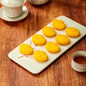 Pasteles de Mochi de Calabaza Dulce Congelados Rápidamente Sanquan (Harina de Arroz Glutinoso) en Bolsa - Menús de Postres para Restaurantes y Cafeterías de Frituras - Product Image 1