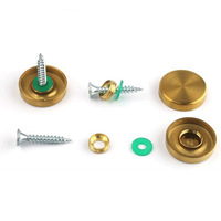 Stainless Steel Furniture Fastener Screws Flat Decorative Mirror Screw Cover for Nail Glides
