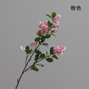 IJ050 - Flores Artificiales de Seda al por Mayor, Murraya Paniculata, Lila, Decoración para el Hogar y Bodas, Color Morado y Blanco - Product Image 6