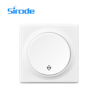 Interrupteurs et prises électriques muraux Sirode série 9211, standard européen, couleur blanche moderne, 2 gangues, 1 voie, pour la maison