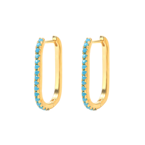 ROXI S925 Argent Sterling Boucles d'oreilles tendance en forme de U micro-serties de zircons, bijoux de personnalité - Product Image 3