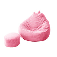Coquille en tissu velours côtelé forme de canapé de salon conception personnalisée housses de chaise pouf