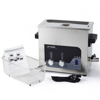 Nettoyeur à ultrasons GT-T6 à fréquence variable pour disques vinyles LP avec support, 6L 150W, machine de nettoyage ultrasonique commerciale