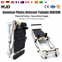 Machine de Pilates pliable en aluminium rose, équipement de fitness pour la maison, MJD OEM ODM, fourniture directe d'usine