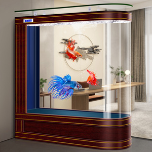 <span class=keywords><strong>Aquarium</strong></span> écologique autoportant en verre ultra-transparent avec filtre latéral intégré en forme de balle, idéal comme séparateur de pièce - Product Image 3