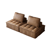 Canapé modulaire minimaliste recouvert de tissu, ensemble sectionnel librement combinable avec rembourrage en mousse pour petits appartements