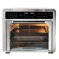 Friteuse à air numérique électrique en acier inoxydable avec écran tactile, four grille-pain sans huile, capacités 12L, 14L, 20L, 23L, 25L, 28L, 30L