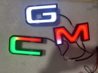 Éclairage d'emblème de calandre avant LED RGB Plug and Play, étanche, contrôlable par application, pour pick-up grand format 2019-2024