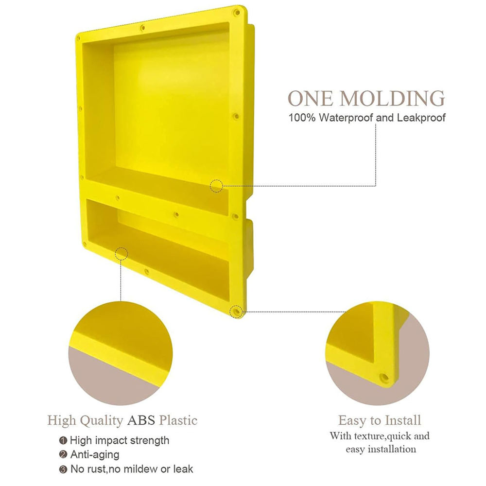 Lot De 2 Niches De Douche 30x60cm - Rangements Muraux De Salle De Bain - Or Satiné - NOOK | Leroy Merlin