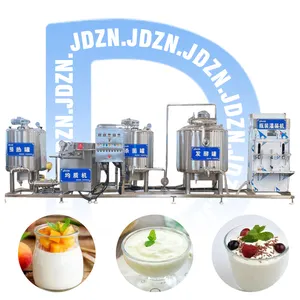 Mesin pembuat pasteurisasi fermentasi Yogurt otomatis penuh pabrik yogurt susu Yunani kecil lengkap jalur produksi