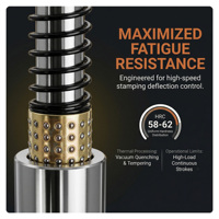 Ensemble de guides de billes de précision SUJ2 52100 ±0,002 mm pour piliers de moule