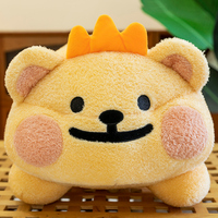 Oreiller en peluche longue et douce en forme d'ours de haute qualité, rembourré en coton PP, plusieurs tailles, expression adorable, cadeau pour enfants