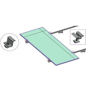 Prezzo all'ingrosso staffa per pannello solare sistema di montaggio su rotaia staffa di montaggio in alluminio solare binario solare