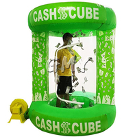 Cabine gonflable Cash Cube, machine à attraper de l'argent gonflable pour la publicité commerciale, la promotion d'événements