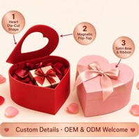 Boîte cadeau personnalisée pour la Saint-Valentin avec couvercle à nœud, découpe laser en forme de cœur, feuille d'or rose, boîte à bonbons rigide OEM ODM vente en gros