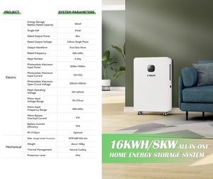 ODM OEM 8KW Output Stackable Hybrid Grid Lithium Ion 16kWh All in One <b>Energy</b> <b>Storage</b> <b>System</b> Solar PT1500 All in One 8kW 16kWh Ho - Product Image 5