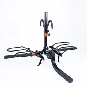 Estante de elevación Universal de acero de alta calidad para 2 bicicletas Soporte de portador de bicicleta de coche con revestimiento de polvo negro mate Buen embalaje - Product Image 2