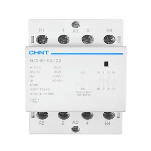 NCH8-63/40 AC220/230V household guide rail type small single-phase chint ac contactor