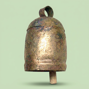 Campana Antigua de Bronce, Adorno de Metal Fundido, Forma Redonda, Artículo Coleccionable, Campana de Viento - Product Image 1