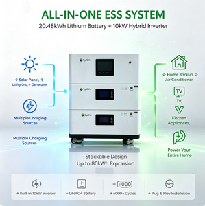 ระบบจัดเก็บพลังงานแสงอาทิตย์แบบเรียงซ้อนได้ OEM ODM ขนาด 5kWh-70kWh ออลอินวัน สำหรับใช้ในที่อยู่อาศัยและเชิงพาณิชย์ - Product Image 4