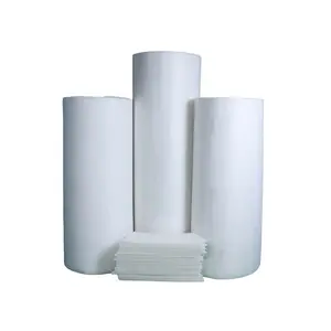 0.3um Micron H13 H14 HEPA F5 Paint Booth Filter Roll Full Adhesive EU5 Merv 9 Ceiling Filter Cotton Air Filter Material