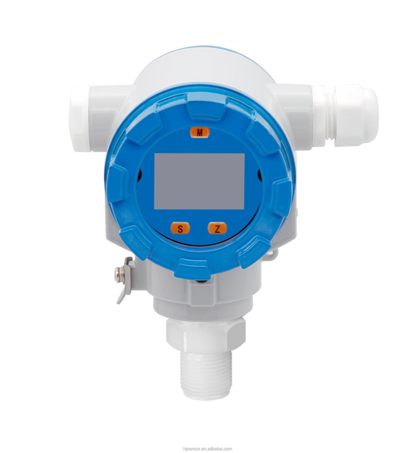 Highjoin PVDF PTFE Anti-Corrosive Pressure Sensor Transducer Transmitter Digital Display HPM27 Model 0.2%FS Accuracy IP65