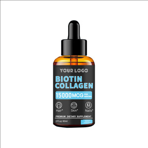 Yüksek kaliteli sıvı biyotin kollajen saç büyüme damla Vitamin B7 kollajen peptitler Anti-Aging saç cilt çivi için takviyeler - Product Image 1