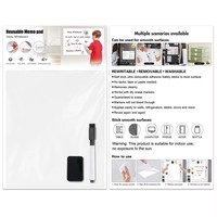 Film de tableau blanc réutilisable collant PU avec stylo et gomme marqueurs pour enfants tableau blanc bloc-notes collant effaçable