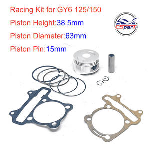 Kit de joint de segment de Piston Big Bore 63MM GY6 150CC pour Honda 1P57QMJ Kinroad Jonway Kazuma <span class=keywords><strong>KYMCO</strong></span> Scooter <span class=keywords><strong>Quad</strong></span> Buggy <span class=keywords><strong>pièces</strong></span> - Product Image 2